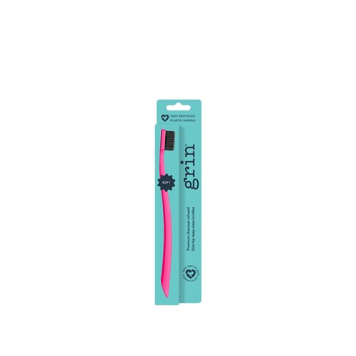 100% Recycled Toothbrush Fuschia (Soft) 8pkt