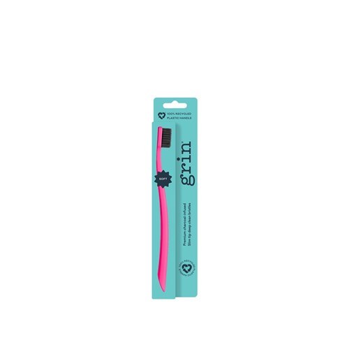 100% Recycled Toothbrush Fuschia (Soft) 8pkt