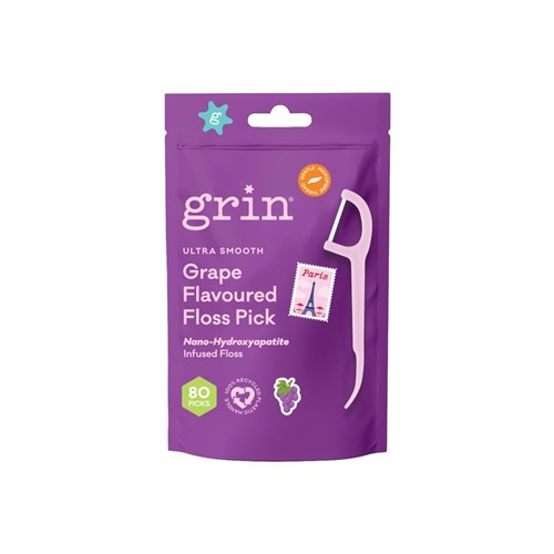 Ultra Smooth Grape Floss Pick 80pk bag x 8 packs