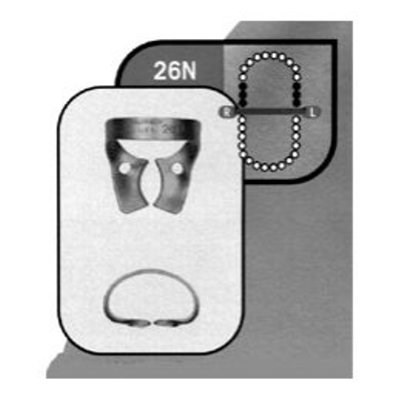 Stainless Steel Rubber Dam Clamp #26N