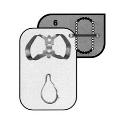 Stainless Steel Rubber Dam Clamp #6