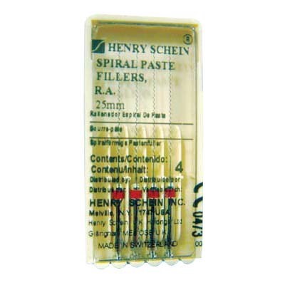 Henry Schein Paste Filler 25mm Red #1 pkt 4