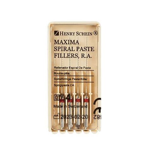 Henry Schein Paste Filler 25mm Red #1 pkt 4