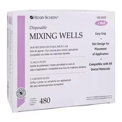 Henry Schein Mixing Well Disposable 2 Hole box 480