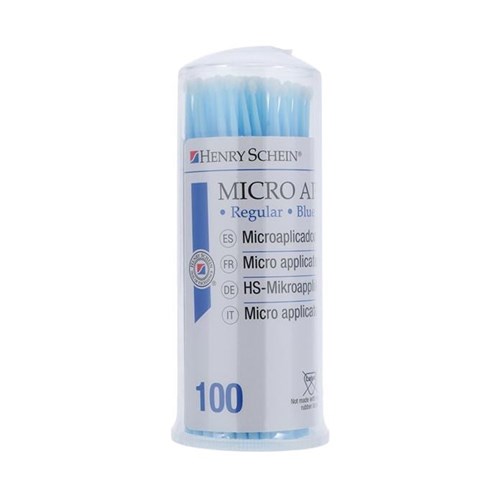 HENRY SCHEIN Micro Applicator HS10 Regular Green Blue 4x100