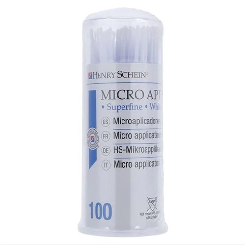 HENRY SCHEIN Micro Applicator HS10 Superfine White Pk 100