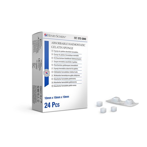 Absorbable Haemostatic Gelatin Sponge HENRY SCHEIN Blstr 24pk