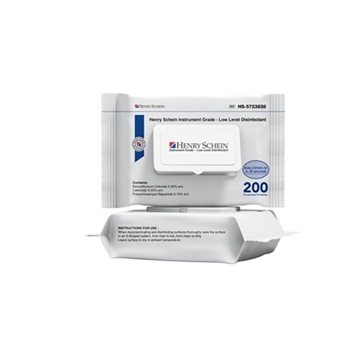 HS Alcohol Free Wipe Class IIb Instrument Grade Flat Pk 200Pk