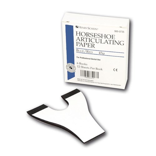 Articulating Paper Horse Shoe Blue/Red 45 Micron 6x12 Sheet