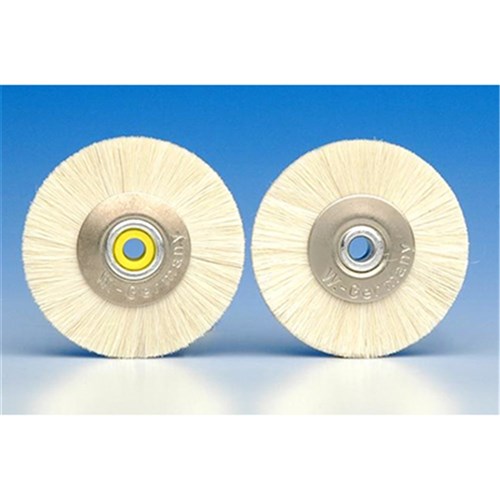 Henry Schein Lathe brush white plastic centre 48mm each