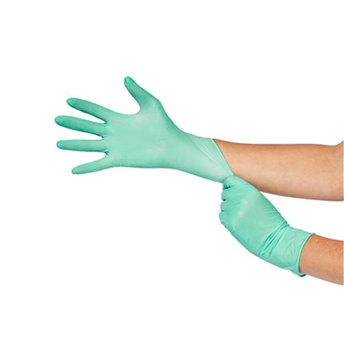 HS Criterion Aloe Gloves Latex Powder Free Green Small x 100