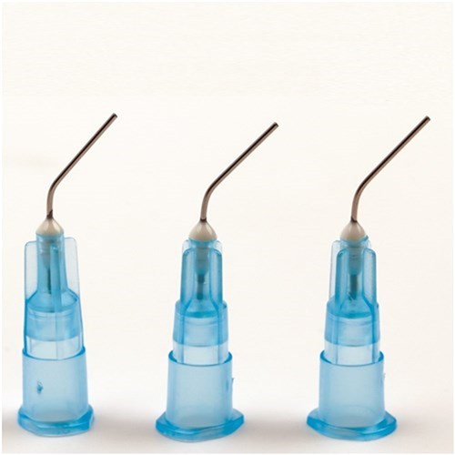 Prebent Dispensing Tips HENRY SCHEIN 25G Blue 100 Pack
