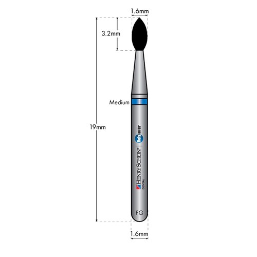 HENRY SCHEIN Maxima Diamond Bur FG 368016M Med-grit pkt 5