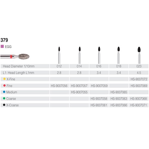 HENRY SCHEIN Maxima Diamond Bur FG 379023C Coarse pkt 5