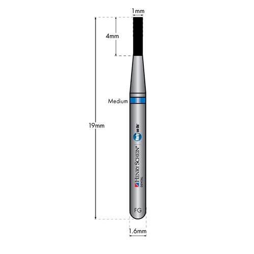 HENRY SCHEIN Maxima Diamond Bur FG 835010M Med-grit pkt 5