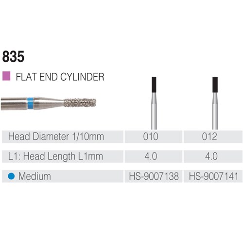 HENRY SCHEIN Maxima Diamond Bur FG 835012M Med-grit pkt 5