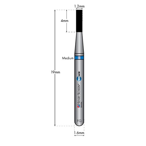 HENRY SCHEIN Maxima Diamond Bur FG 835012M Med-grit pkt 5