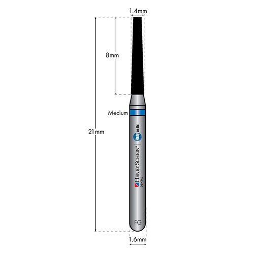 HENRY SCHEIN Maxima Diamond Bur FG 847014M Med-grit pkt 5