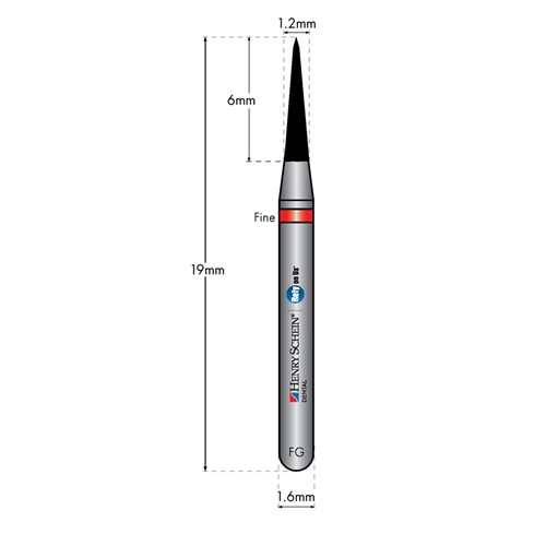 HENRY SCHEIN Maxima Diamond Bur FG 852012F Fine pkt 5