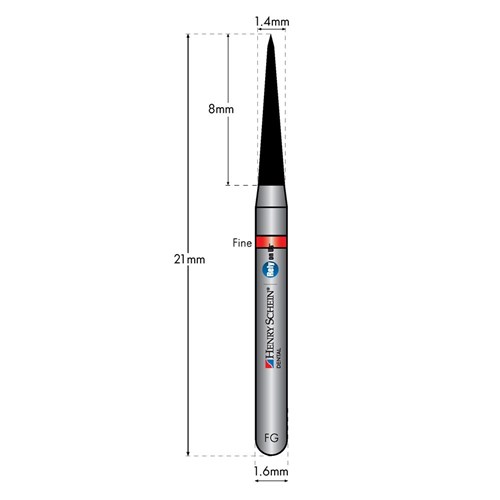 HENRY SCHEIN Maxima Diamond Bur FG 859014F Fine pkt 5