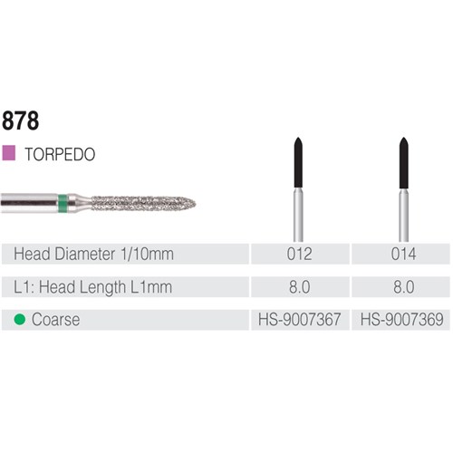 HENRY SCHEIN Maxima Diamond Bur FG 878012C Coarse pkt 5