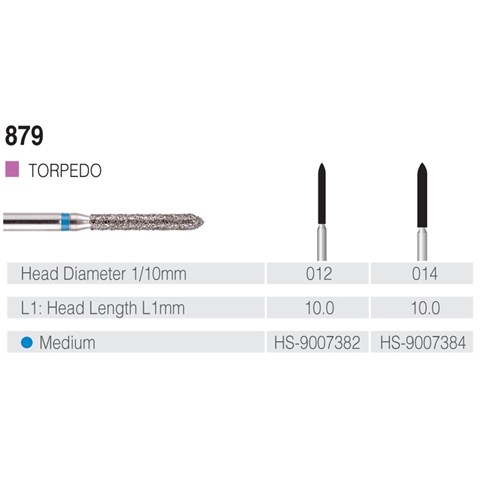HENRY SCHEIN Maxima Diamond Bur FG 879014M Med-grit pkt 5
