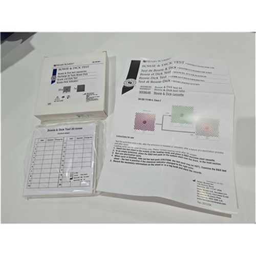 HENRY SCHEIN Bowie Dick Refill 20 test sheets & loading cards