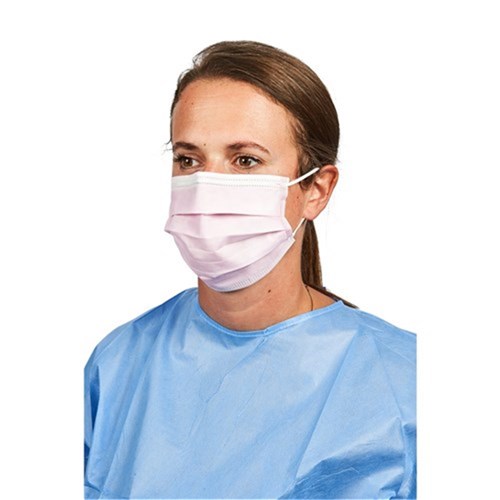 HS CRITERION Mask Pink Earloop Level 2 Box of 50