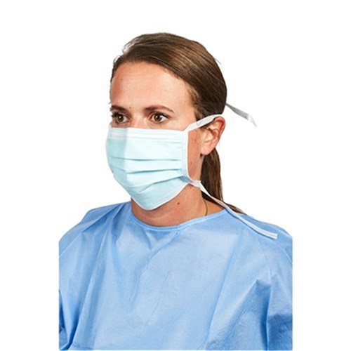 HS CRITERION Mask Tie-on Blue Level 2 Box of 50