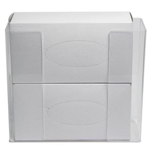 Glove Dispenser Acrylic Double W 28 cm x D 9 cm x H 24 cm