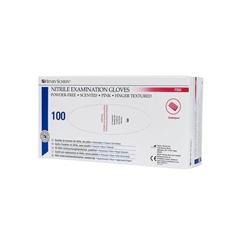 Henry Schein Nitrile Glove P/F Bubblegum Scented XS box 100