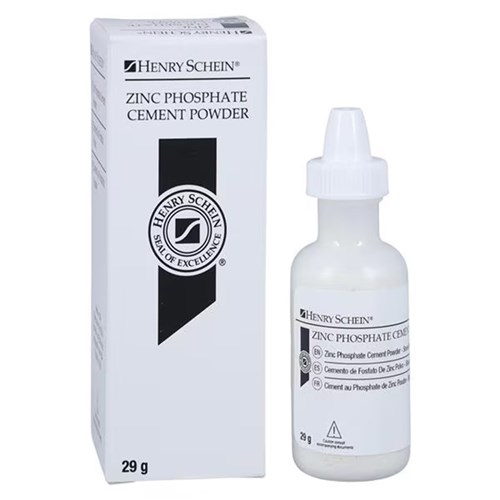 Henry Schein Zinc Cement Powder Snow White 29g bottle