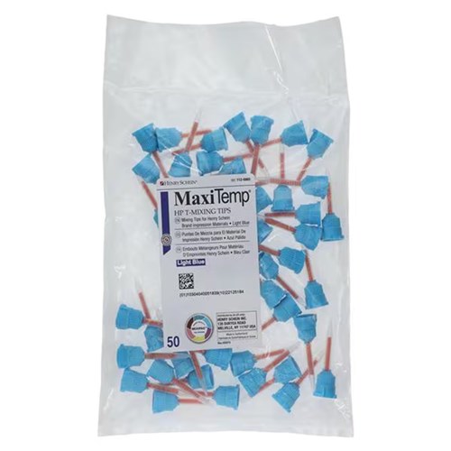 Henry Schein Mixing Tips Lght Blue for MaxiTemp HP pkt 50
