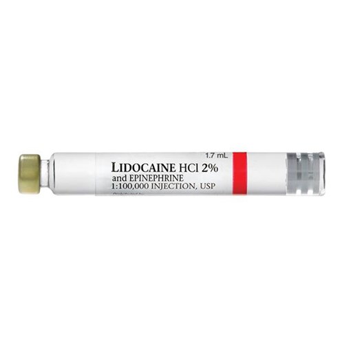 Lidocaine 2% Epinephrine 1:100,000 1.7ml box 50