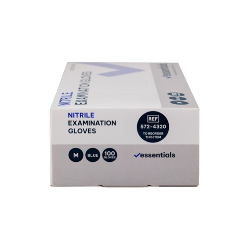 Essentials Nitrile Gloves Blue Powder Free M Carton 10 x 100
