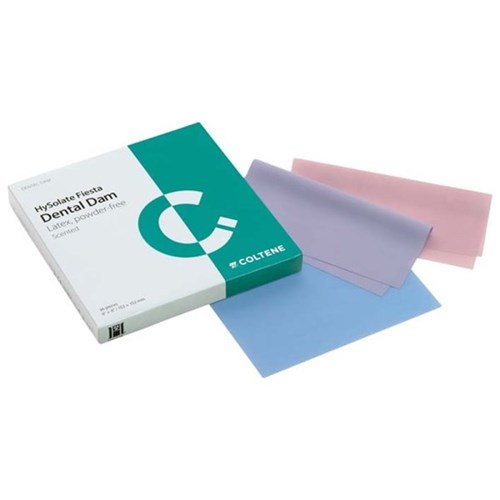 Hysolate Fiesta Dental Dam Ltx Assrt Medium 127x127 52 sheets