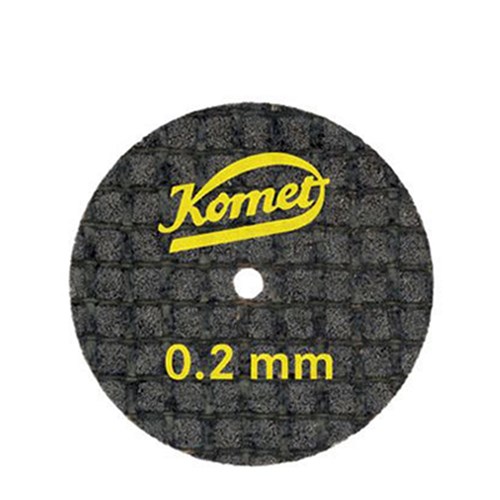 0.2mm Separating Disc#9528-220 Yellow XFine withFibre Pkt10