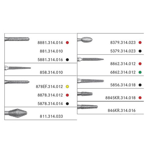 Dr Anthony Maks Crown & Bridge Kit x15 FG Diamond Burs