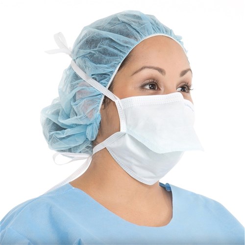 TECNOL Duckbill Surgical Mask Tie on Blue Box of 50