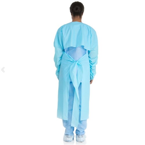 Thumbs Up Impervious Gown Regular Blue box 15