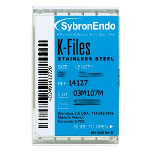 K FILES 25mm Size 50 Yellow Pack of 6