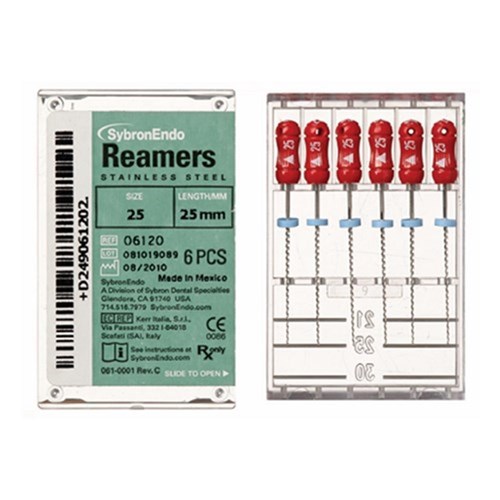 K REAMERS 25mm Size 25 Red Pack of 6