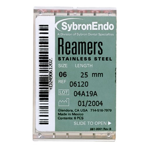 K REAMERS 25mm Size 35 Green Pack of 6