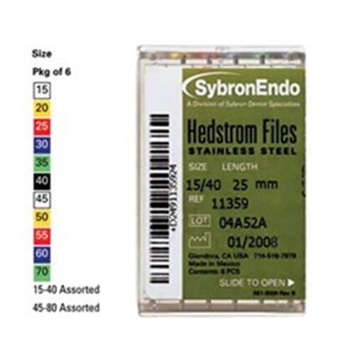 HEDSTROM FILES 25mm Size 35 Green Pack of 6