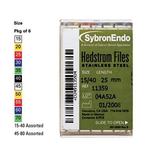 HEDSTROM FILES 21mm Size 20 Yellow Pack of 6