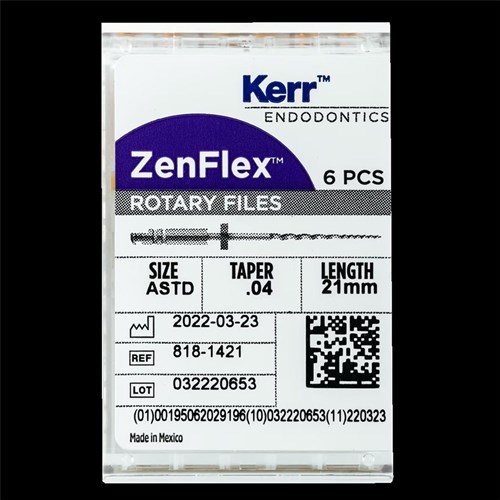 ZenFlex NiTi File 21mm .04 Asst Pack of 6