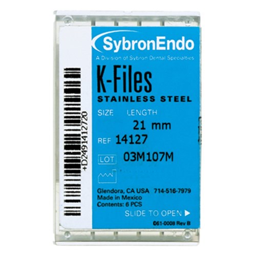 K-File 21mm Assorted Size 45-80 pkt 6
