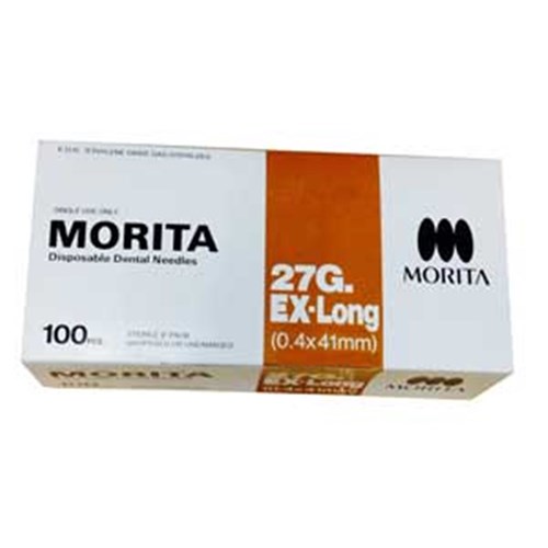 Morita Needle 27G X/Long 41mm box of 100