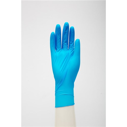 Amadex Blue Nitrile Exam Gloves PF L Box 100