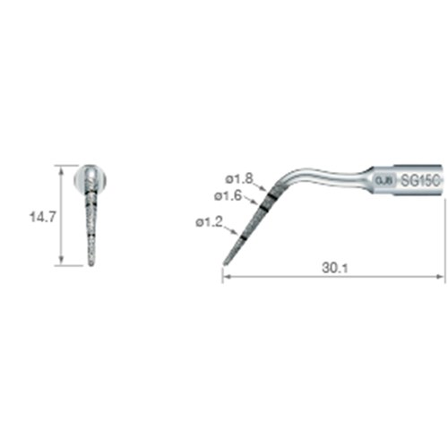 SG15C Implant PrepTip Diamond Coated 0.9mm for VarioSurg Pk1